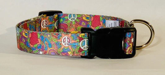 Peace, Love and Music Dog Collar, Leash &/or Keychain