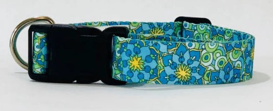 Blue Mandala Dog Collar, Leash &/or Keychain