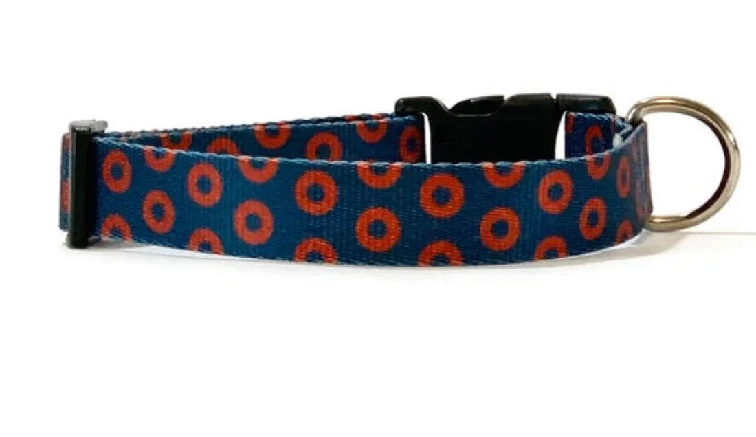 Phish Blue Red Donut Dog Collar, Leash &/OR Keychain